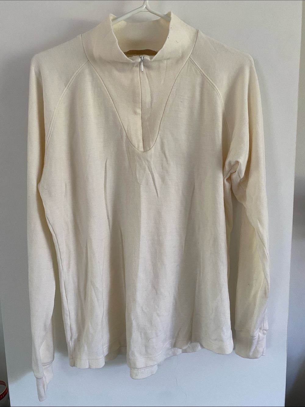 Smartwool Cream Zip-Neck Pullover